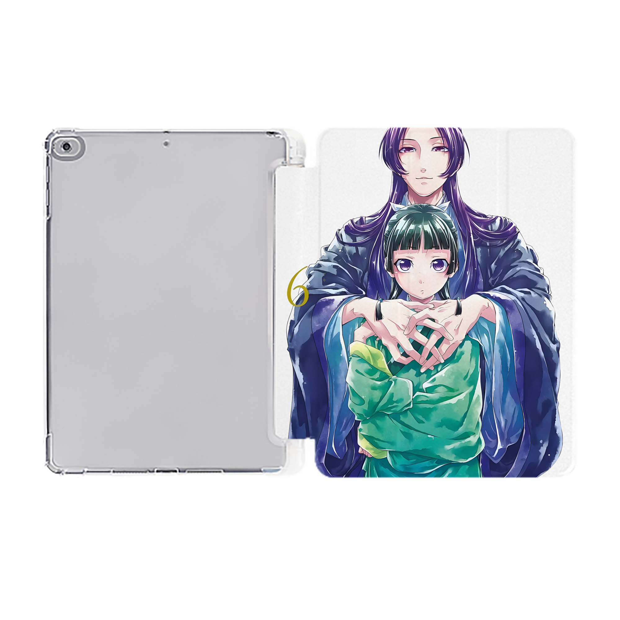 （画像用） 薬屋のひとりごと The Apothecary Diaries IPad ケース ペン収納付き 三つ折りスタンド PUレザー×シリコン 対応機種9.5/10.5/10.9インチ